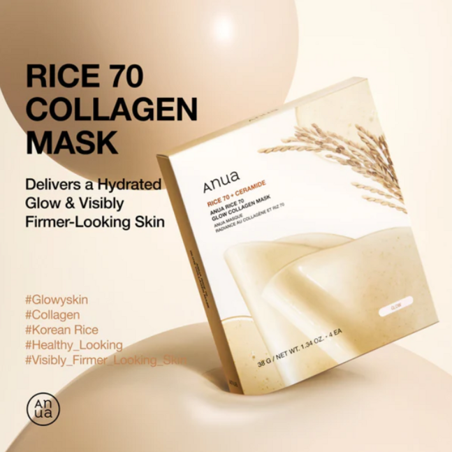 ANUA RICE 70 GLOW COLLAGEN MASK 38G (1EA)
