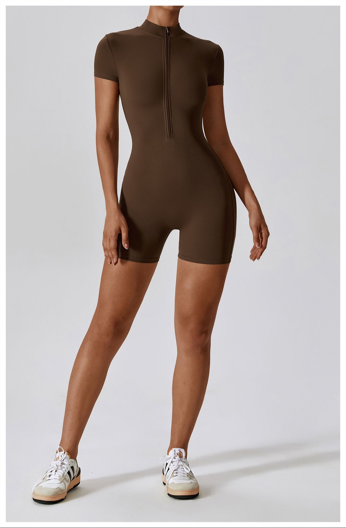 Sleeve bodysuit brown