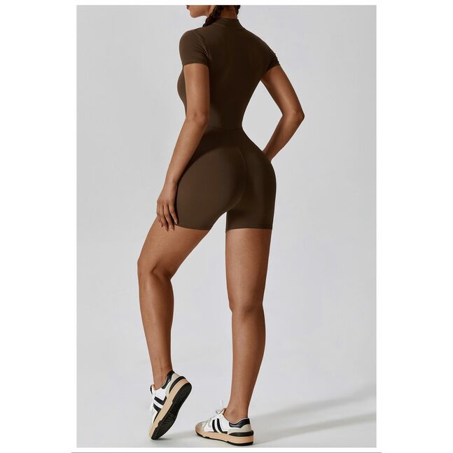Sleeve bodysuit brown