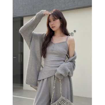 Grey cardigan sweater
