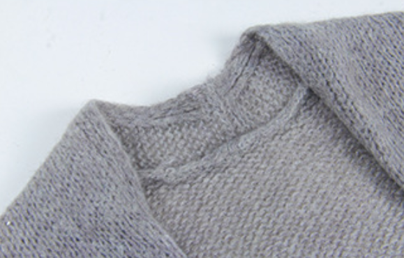 Grey cardigan sweater