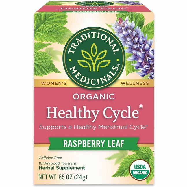 Traditional medicinals organic healthy cycle raspberry leaf tea