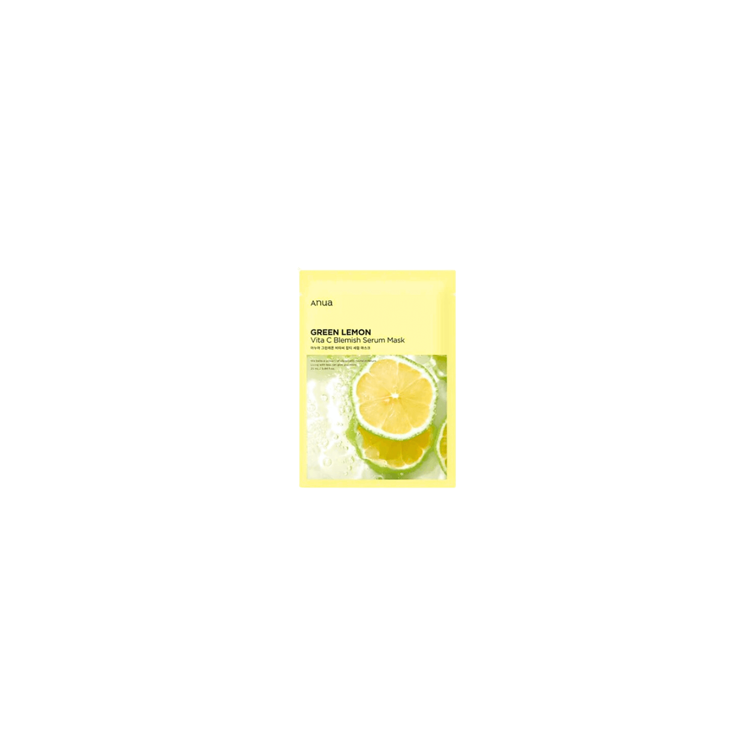 Anua green lemon vita c blemish serum mask
