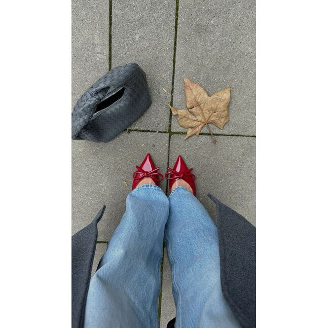 Zara red mary janes high heels