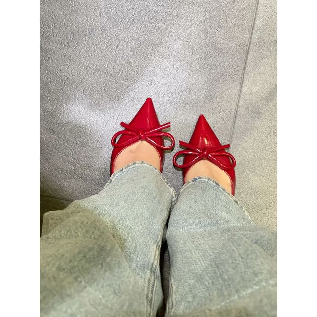 Zara red mary janes high heels