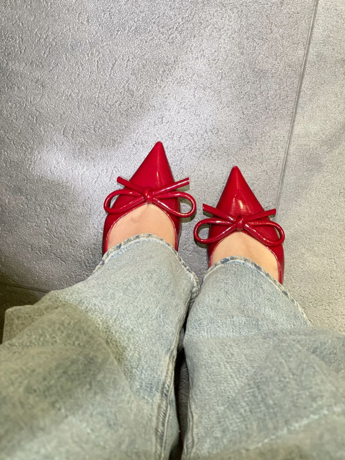 Zara red mary janes high heels