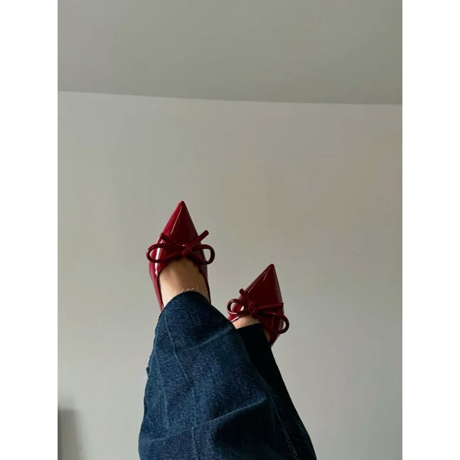 Zara red mary janes high heels