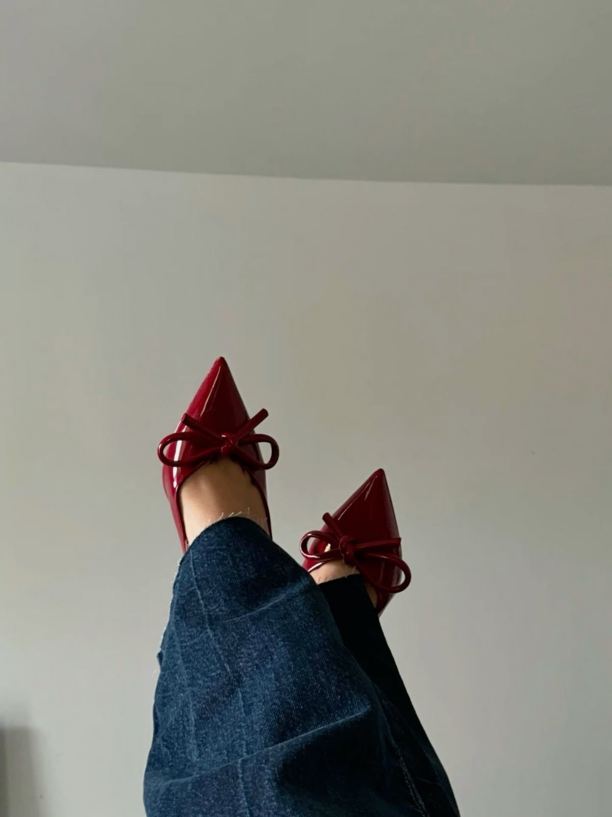 Zara red mary janes high heels
