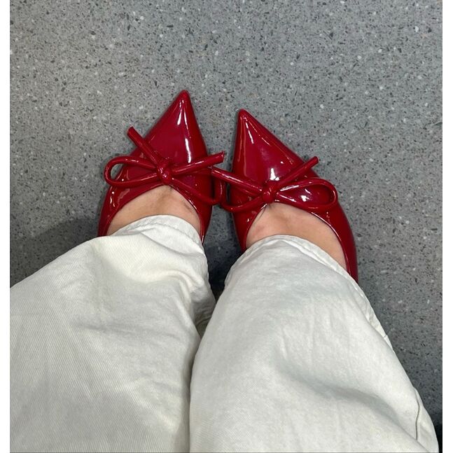 Zara red mary janes high heels