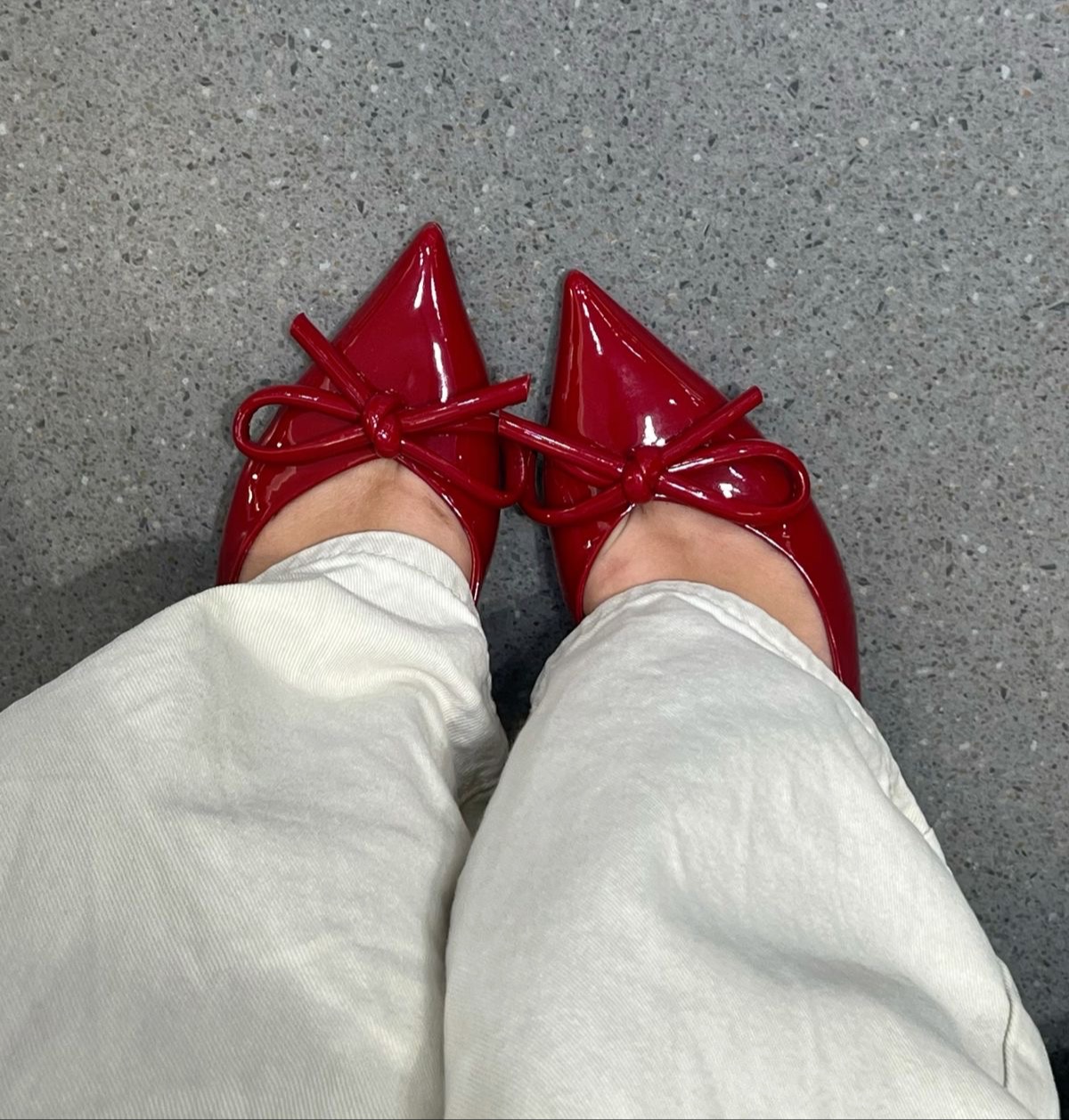 Zara red mary janes high heels