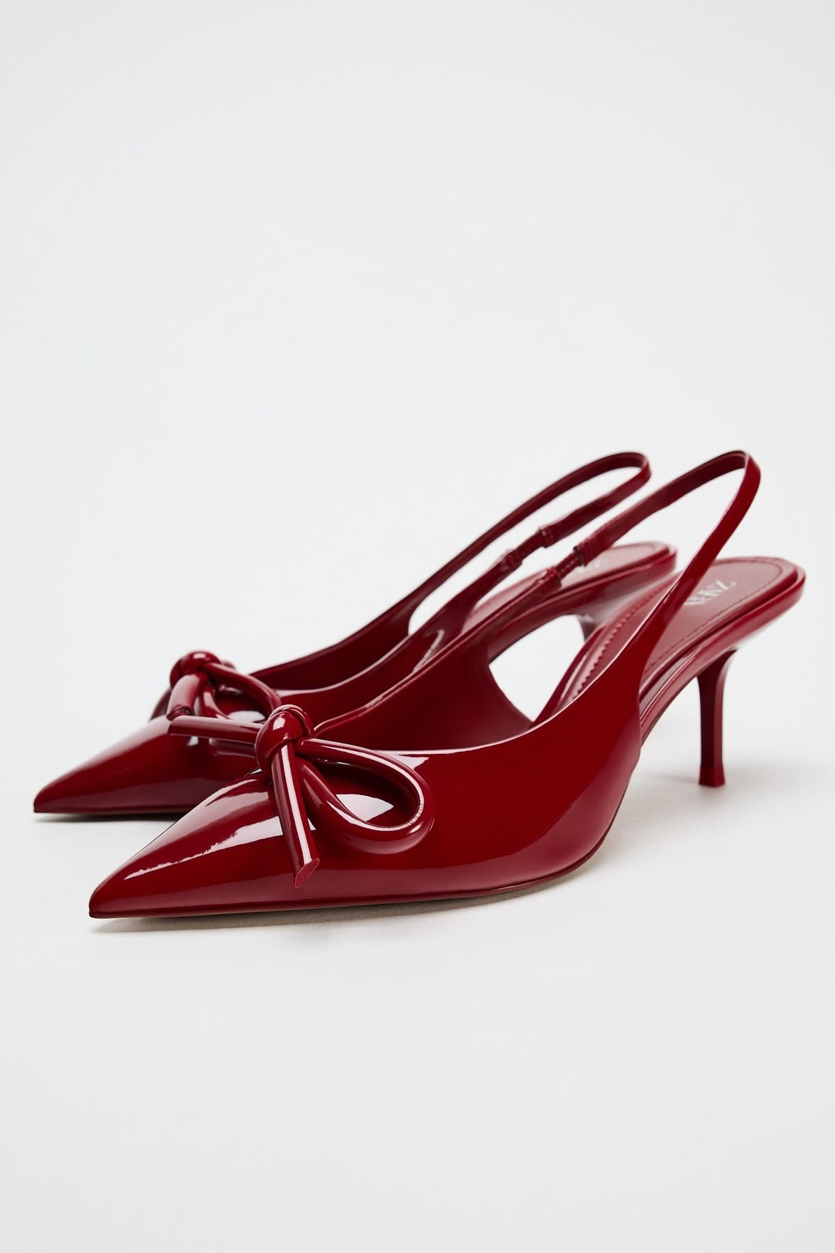 Zara red mary janes high heels