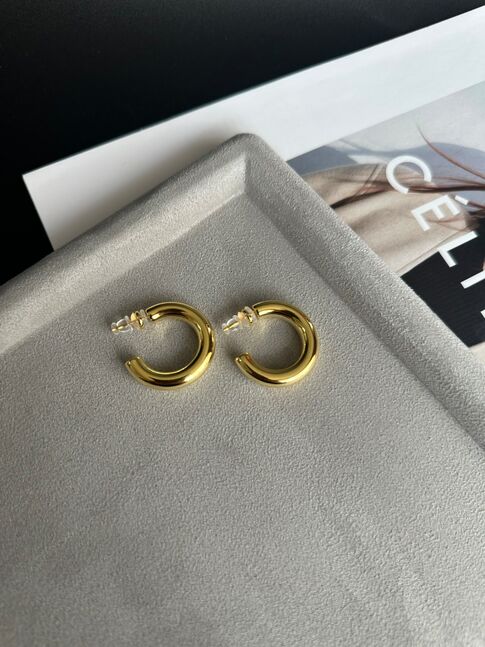 18к алтаар бүрсэн зэс цагариган ээмэг