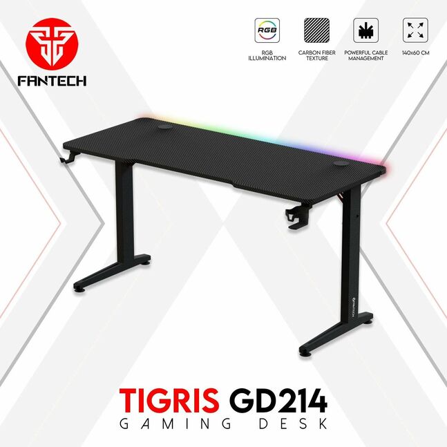 Fantech tigris gd214 gaming desk black