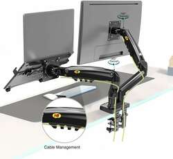 Nb f160-fp laptop monitor mount 10''-17'' matte charcoal