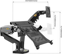 Nb f160-fp laptop monitor mount 10''-17'' matte charcoal