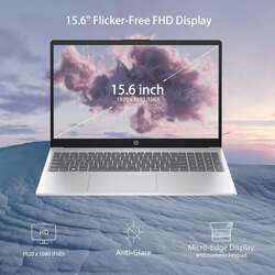 Hp 15.6" laptop, 13th gen intel core i5-1355u processor, 8gb ram, 512gb ssd, fhd anti-glare display, webcam, numeric keypad, wi-fi, bluetooth, hdmi, windows 11 home, alpacatec accessories, silver