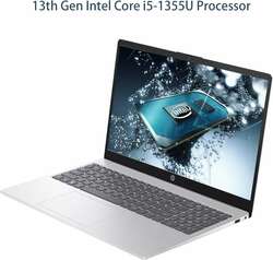 Hp 15.6" laptop, 13th gen intel core i5-1355u processor, 8gb ram, 512gb ssd, fhd anti-glare display, webcam, numeric keypad, wi-fi, bluetooth, hdmi, windows 11 home, alpacatec accessories, silver