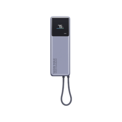  xiaomi pb1165mi power bank with built-in cable gray 10000mah 165w