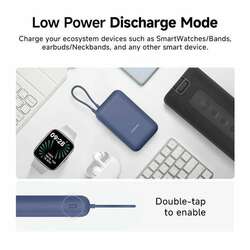 Xiaomi p15zm 10000mah 22.5w portable power bank built-in cable type-c blue
