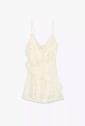 Sequinned ruffle mini dress