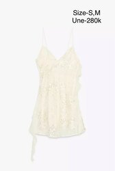 Sequinned ruffle mini dress