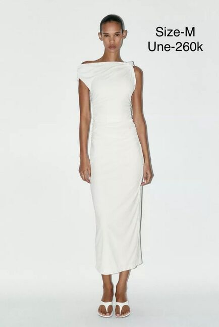 Asymmetric midi dress 