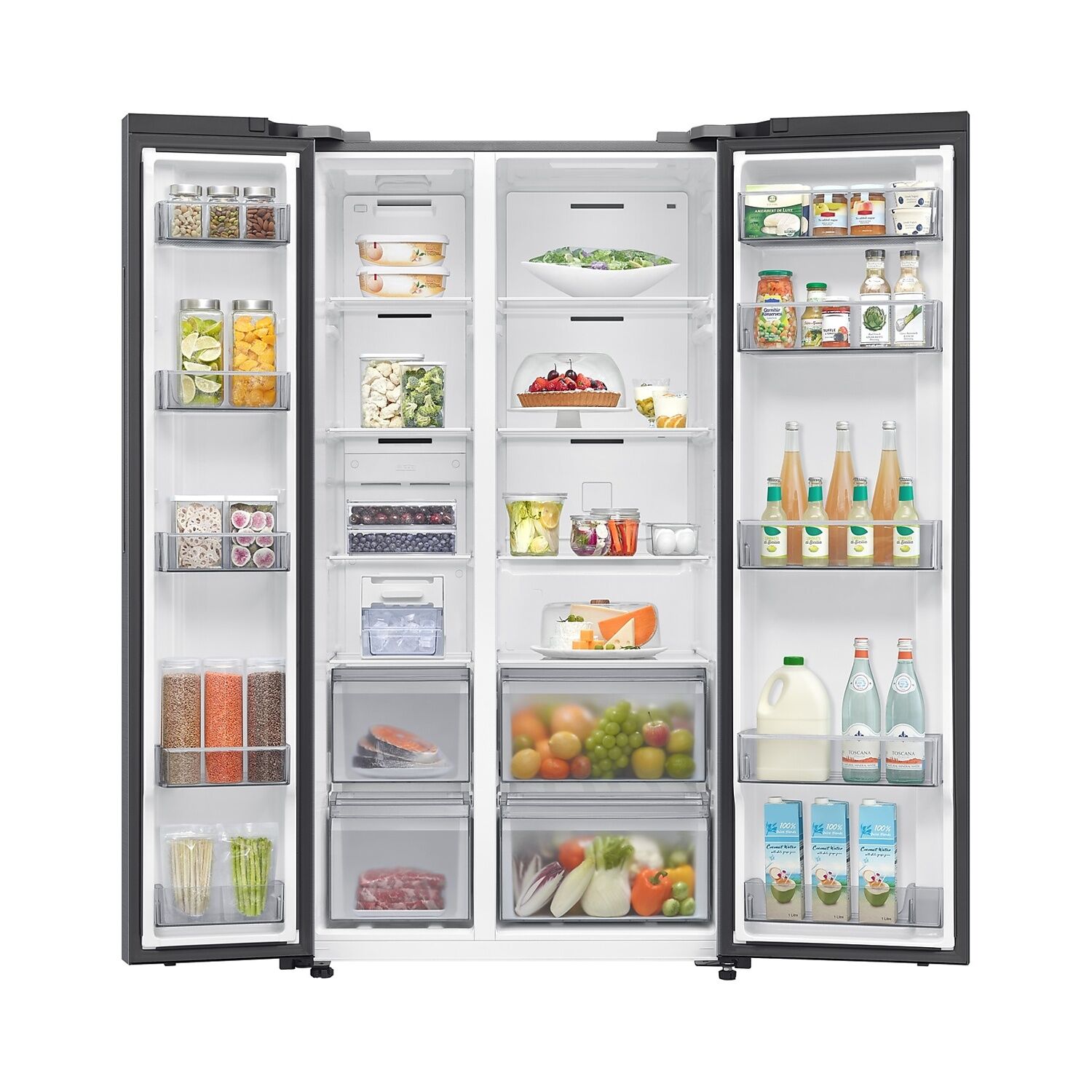 Samsung 647л багтаамжтай 2 хаалгатай хөргөгч SpaceMax ™,Metal Cooling RS70F65Q1TWT SBS 