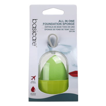 BASICARE ALL IN ONE FOUNDATION SPONGE-LEMON GREEN