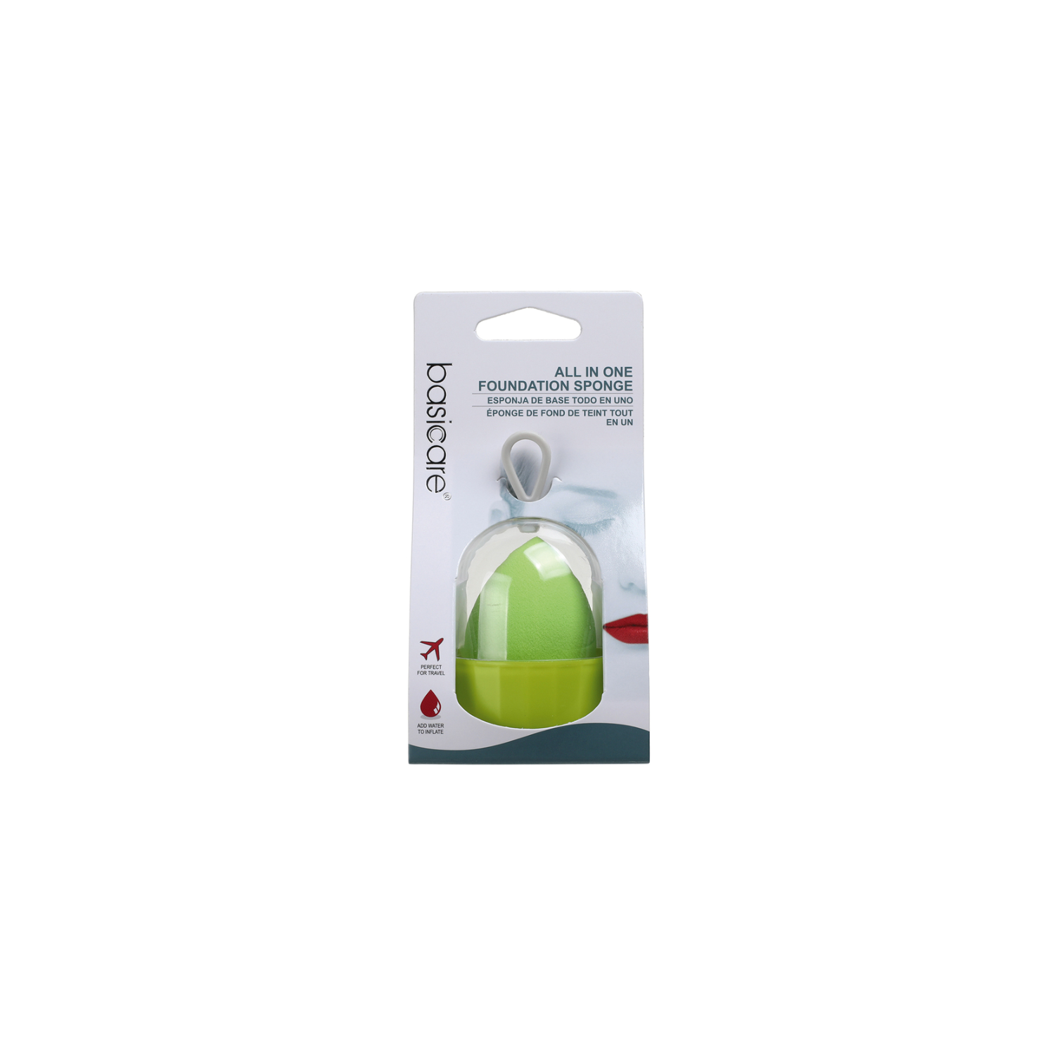 BASICARE ALL IN ONE FOUNDATION SPONGE-LEMON GREEN