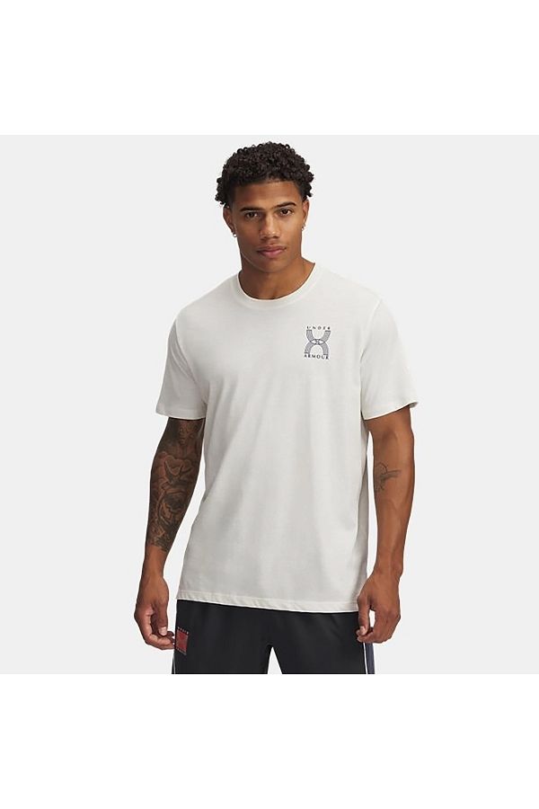 UA RUN 96 SHORTSLEEVE-WHT