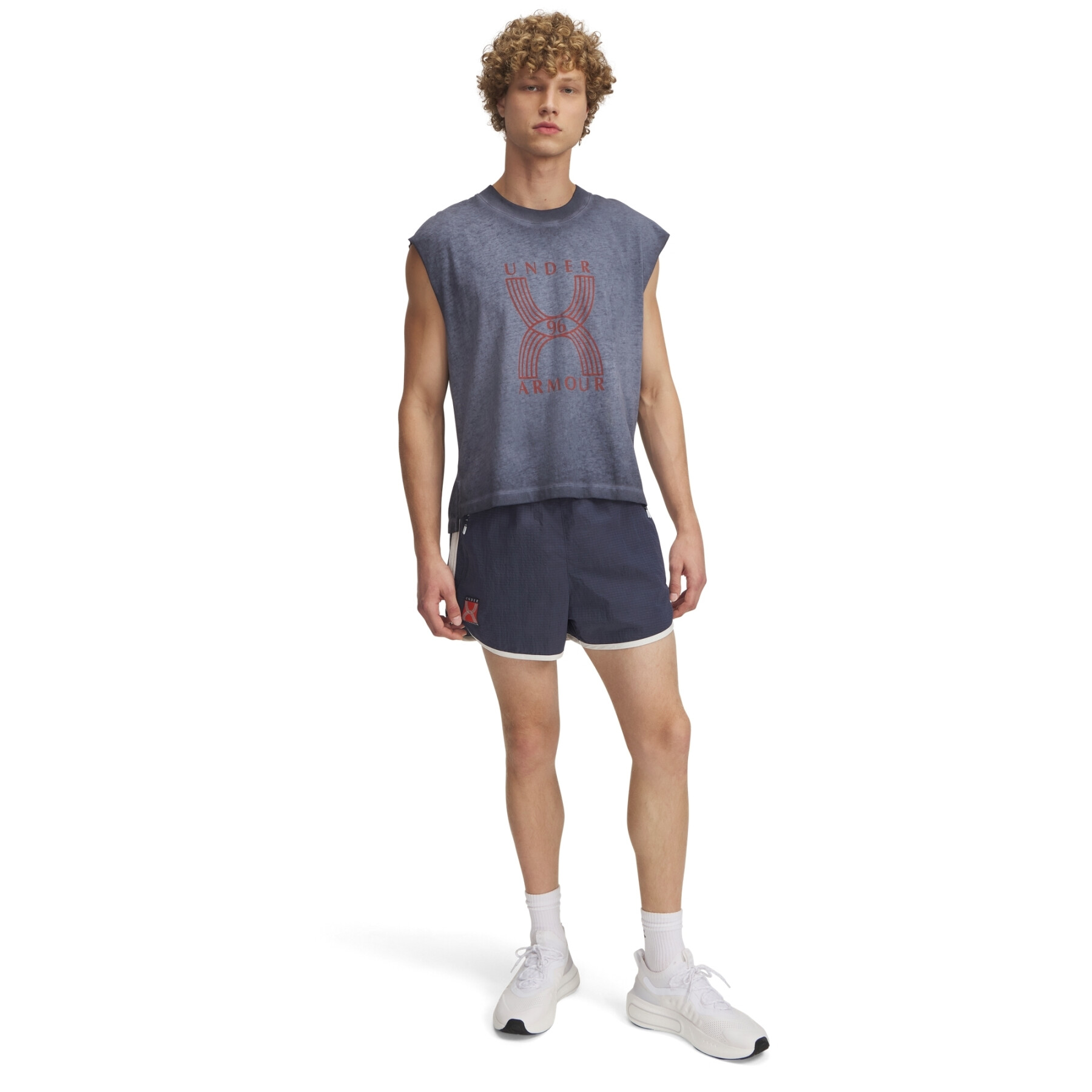 UA RUN 96 SHORTS-GRY