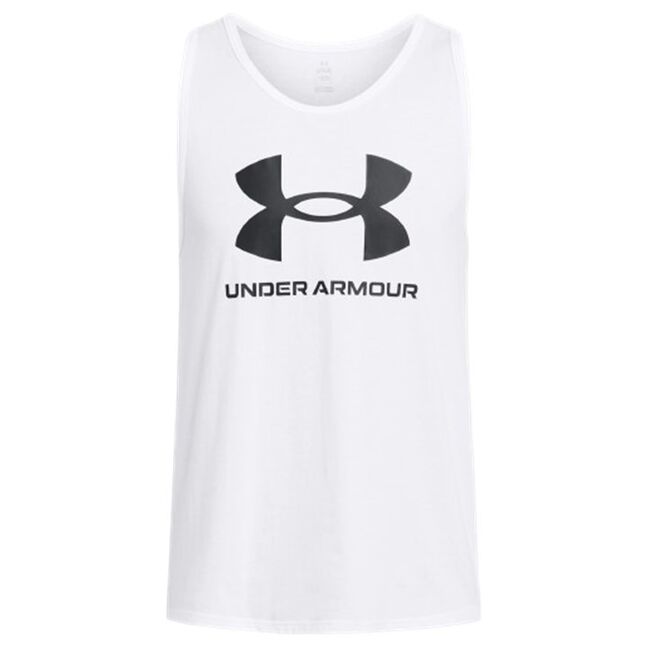 UA SPORTSTYLE LOGO TANK-WHT