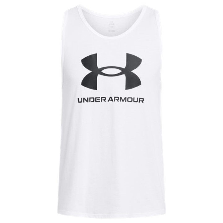 UA SPORTSTYLE LOGO TANK-WHT