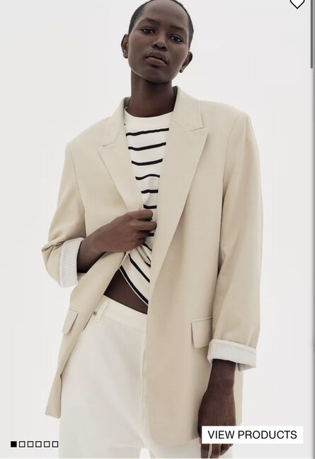 H&m lyocell blend blazer size: l