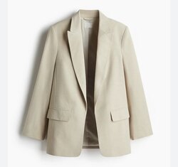 H&m lyocell blend blazer size: l