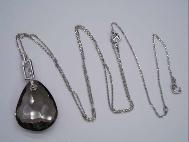 Swarovski big black crystal pendant 