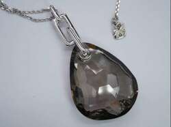 Swarovski big black crystal pendant 