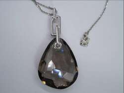 Swarovski big black crystal pendant 