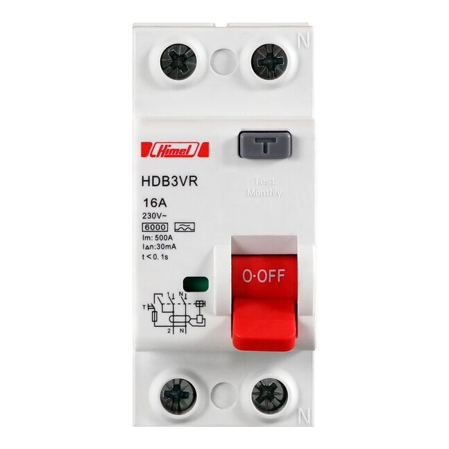 residual current switch HDB3VR - 2P - 32A - 30mA - for AC