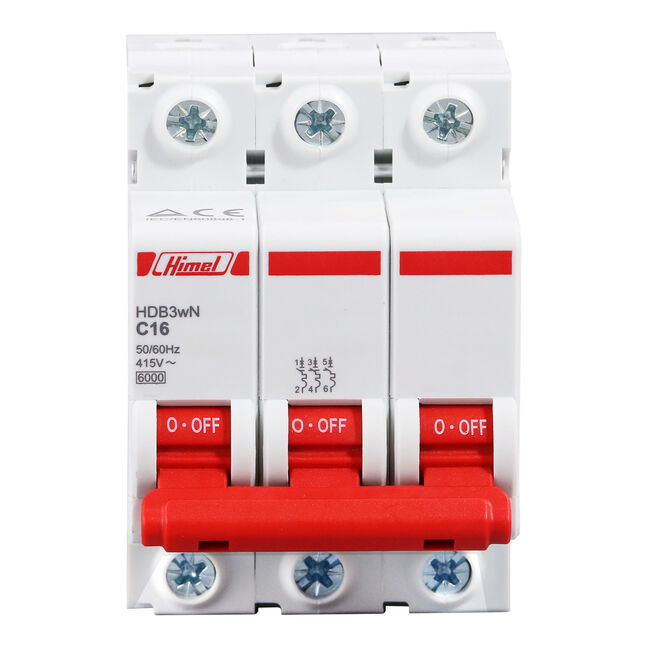 Miniature circuit breaker HDB3W - 18 mm AC - C - 3P - 4.5 kA - 32 A