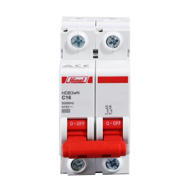 Miniature circuit breaker HDB3W - 18 mm AC - C - 2P - 4.5 kA - 32 A