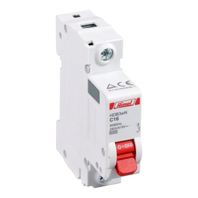 Miniature circuit breaker HDB3W - 18 mm AC - C - 1P - 4.5 kA - 20 A