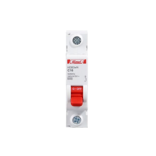 Miniature circuit breaker HDB3W - 18 mm AC - C - 1P - 4.5 kA - 10 A