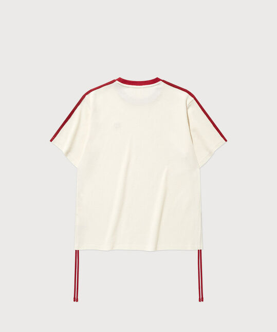 WOMEN'S SHIRRING WAFFLE T-SHIRT