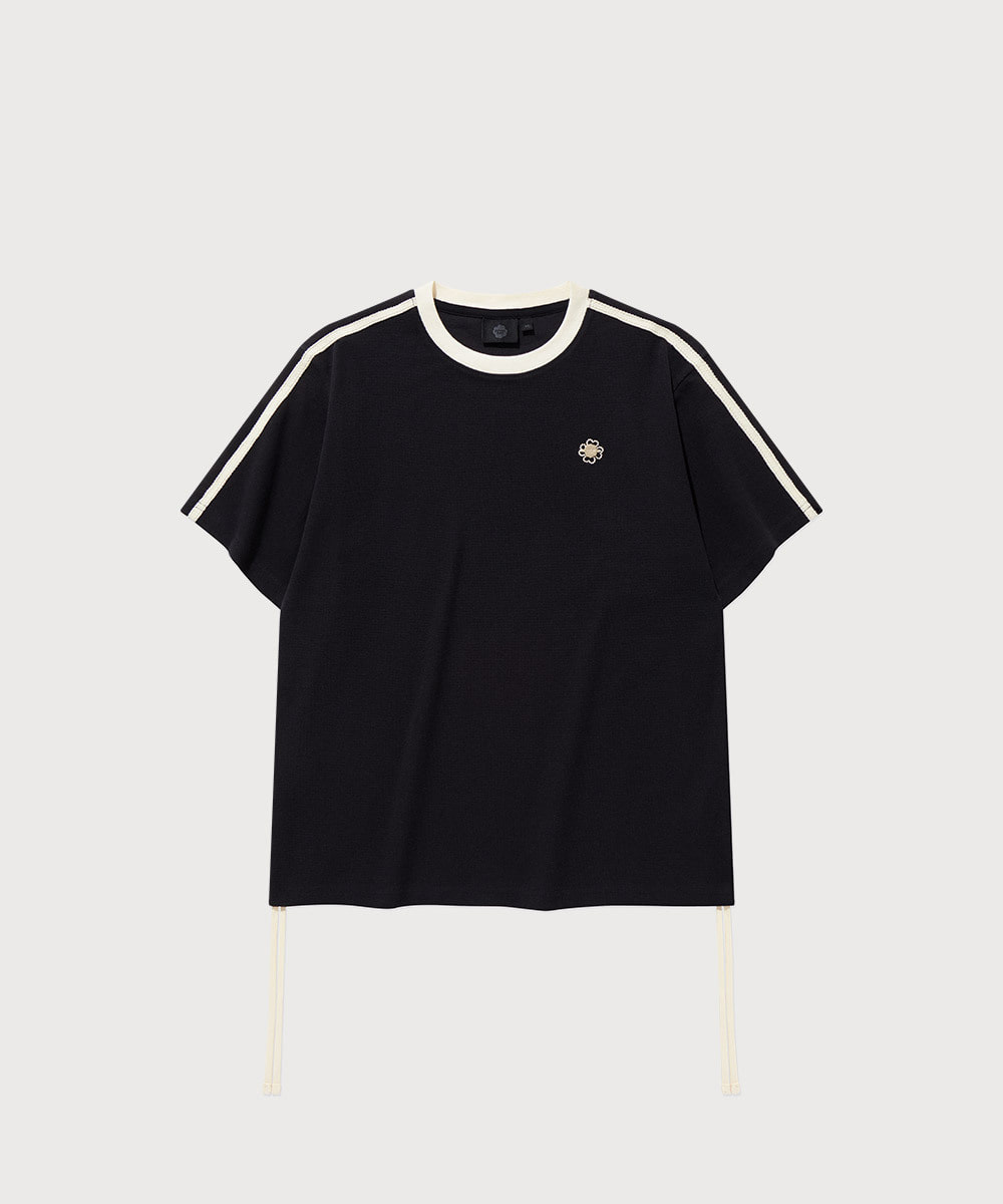 WOMEN'S SHIRRING WAFFLE T-SHIRT