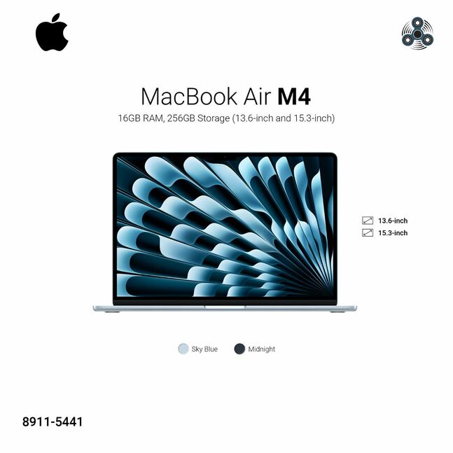 Macbook air with m4 chip 13.6-inch midnight