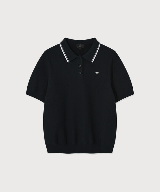 WOMEN'S POLO HALF KNIT