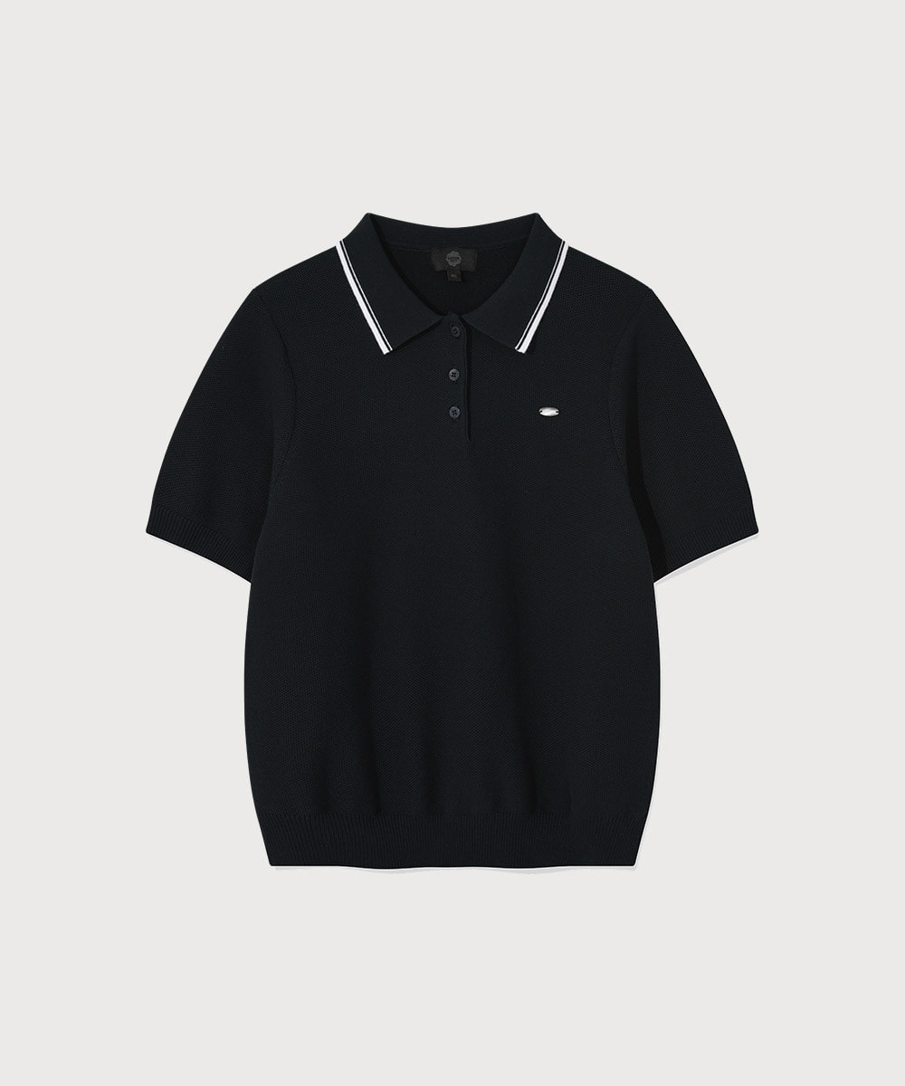 WOMEN'S POLO HALF KNIT