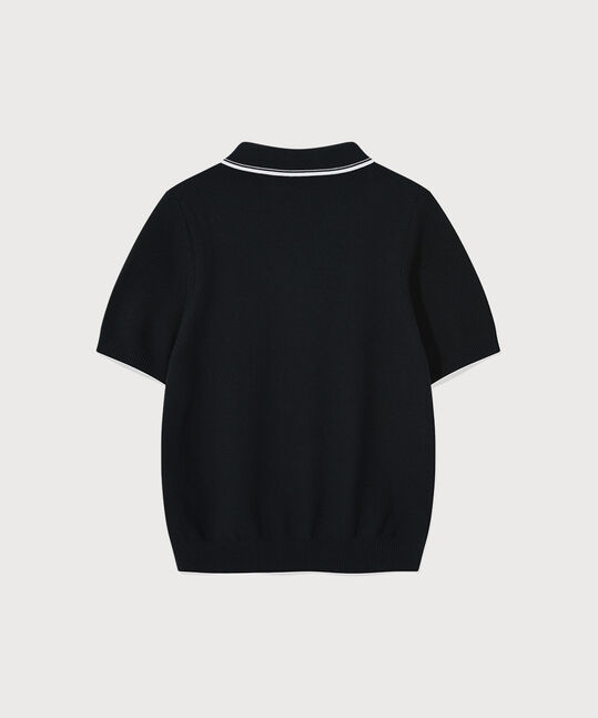 WOMEN'S POLO HALF KNIT