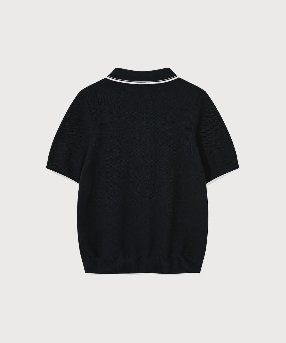 WOMEN'S POLO HALF KNIT